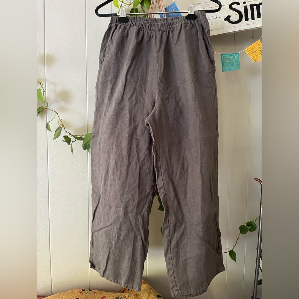 Flax Linen charcoal pant
